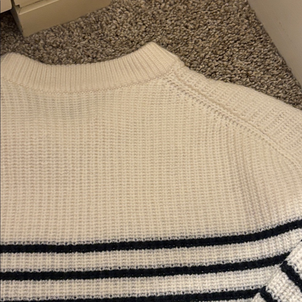 Aritzia Cream and Black Striped Sweater - Picture 7 of 8